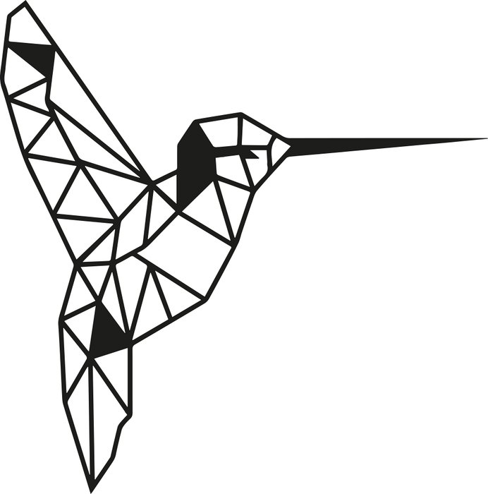 Wallity Bird Escultura de pared de metal negra Wallity Bird Escultura de pared de metal negra